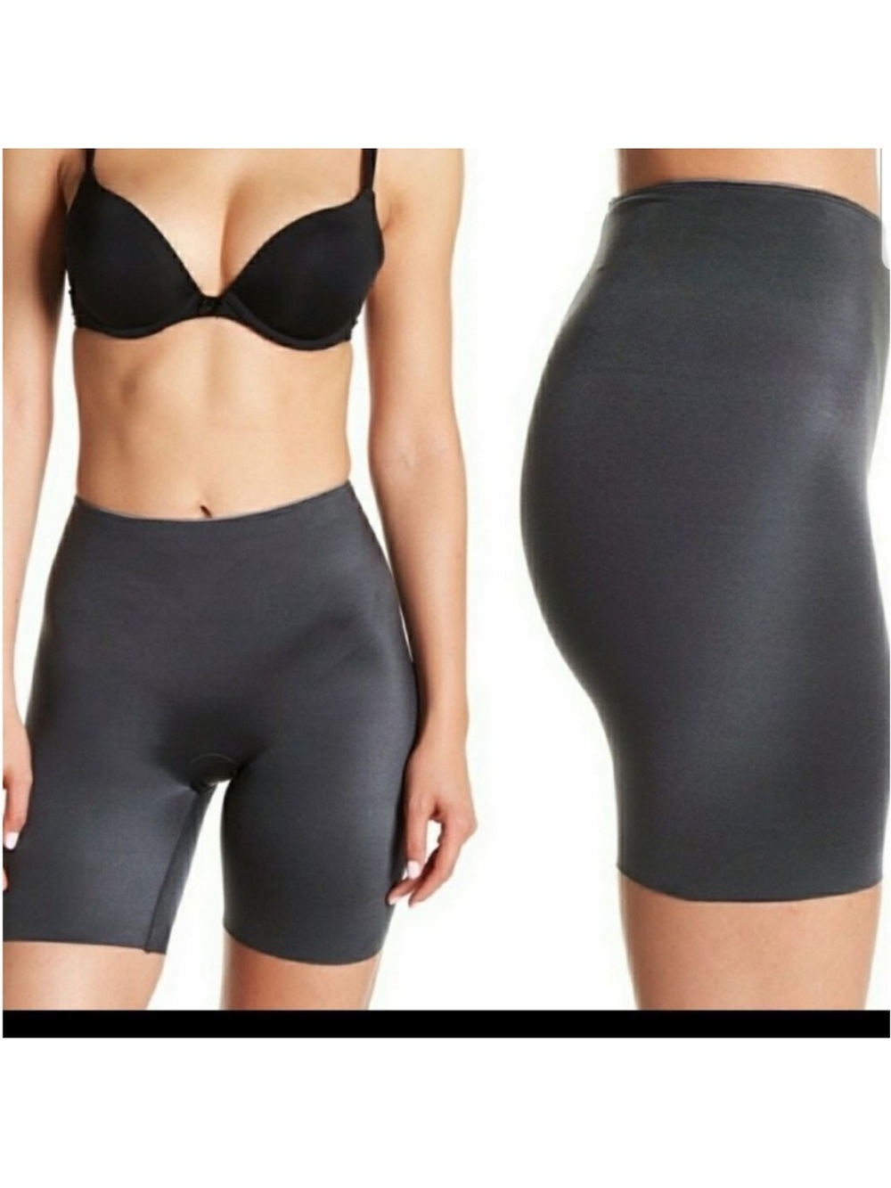 SPANX Simplicity Black Slimming Sculpt Seamless Girl Short Shapewear Girdle Med